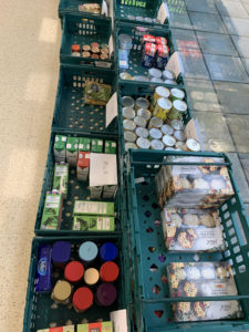 Food donations collected at our November fundraising event